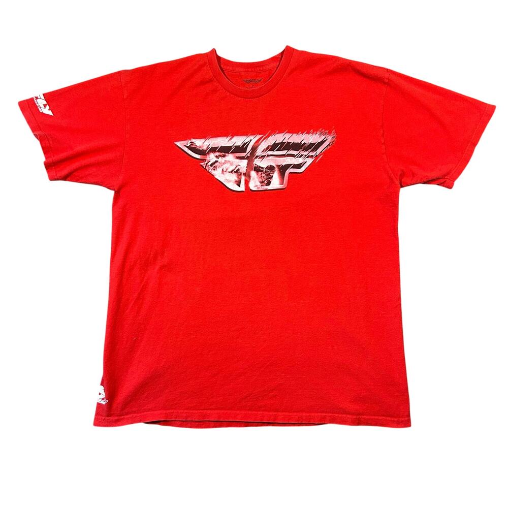 Y2K Fly Racing T-Shirt Men’s XL Graphic Tee Motocross Red Vintage Style